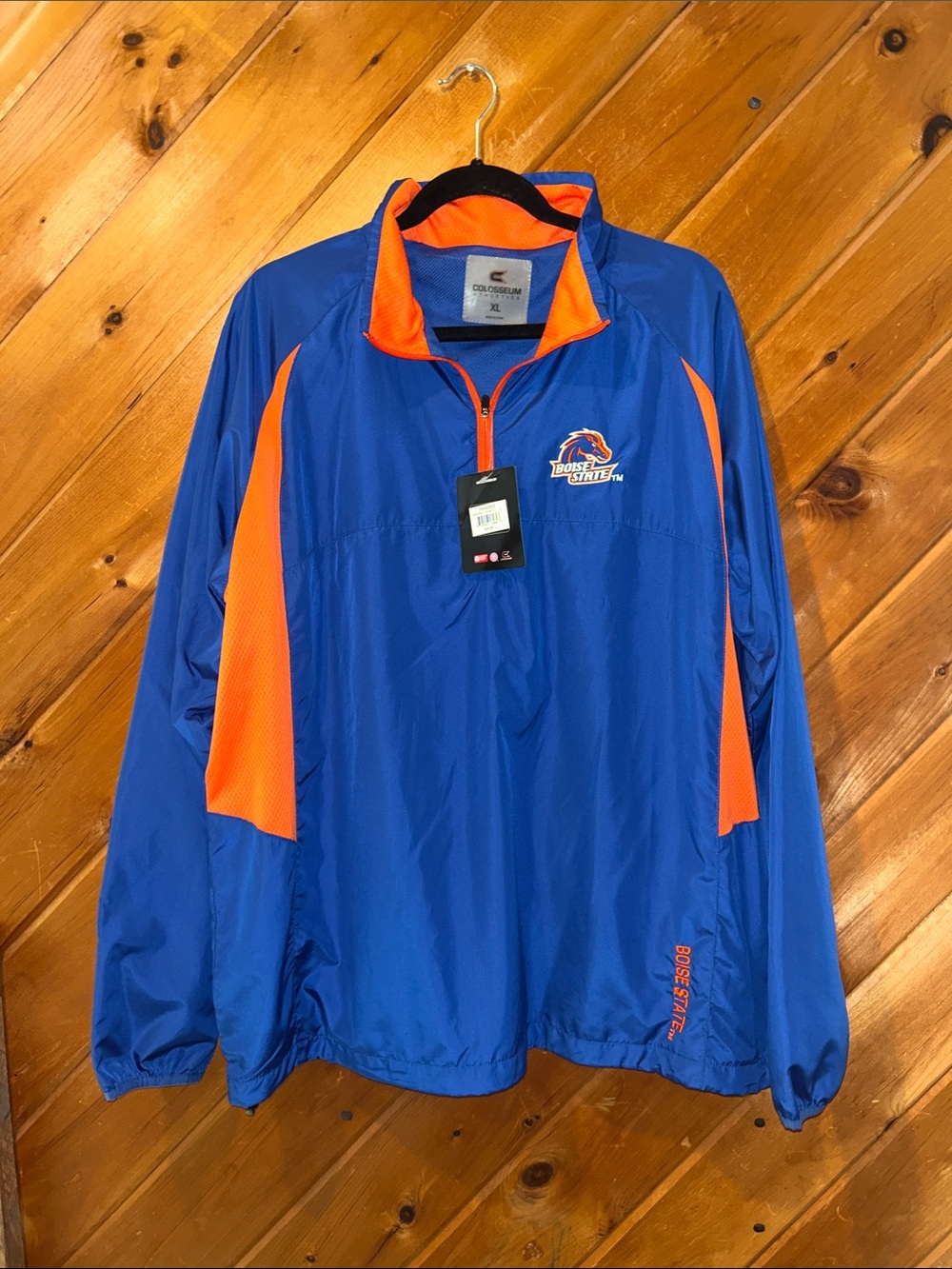Colosseum Boise State Broncos Men’s XL quarter up windbreaker jacket NWT